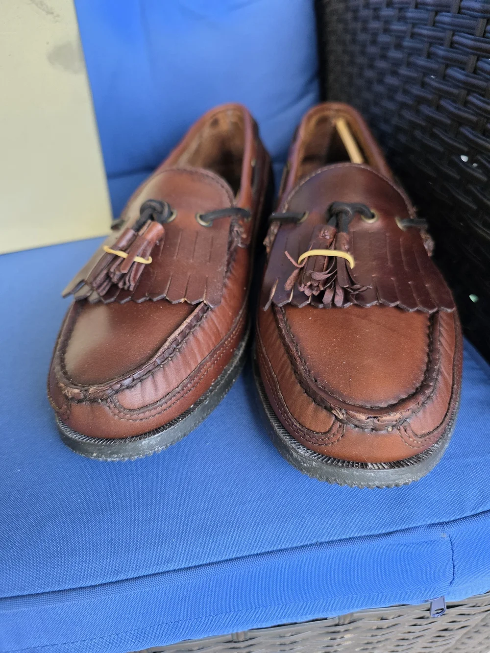 G.H. Bass & Co. Dark Brown Flint Boat Shoes 9.5W NIB Deck Shoes Coastal